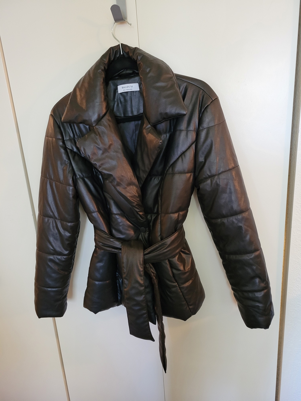 Bailey 44 Black Quilted Belted Puffer Jacket